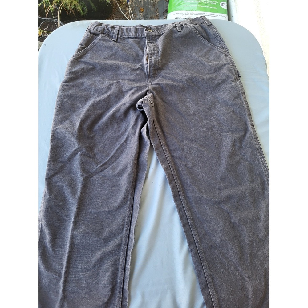 Vintage Carhartt B11 PTB Petrol Blue Canvas Pants Men's 40 x 34 USA Distressed